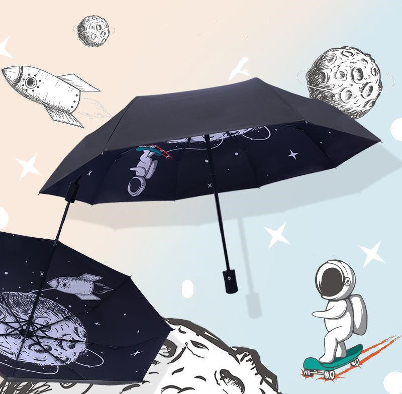 Spaceman & Moon - Three-Folding Umbrella