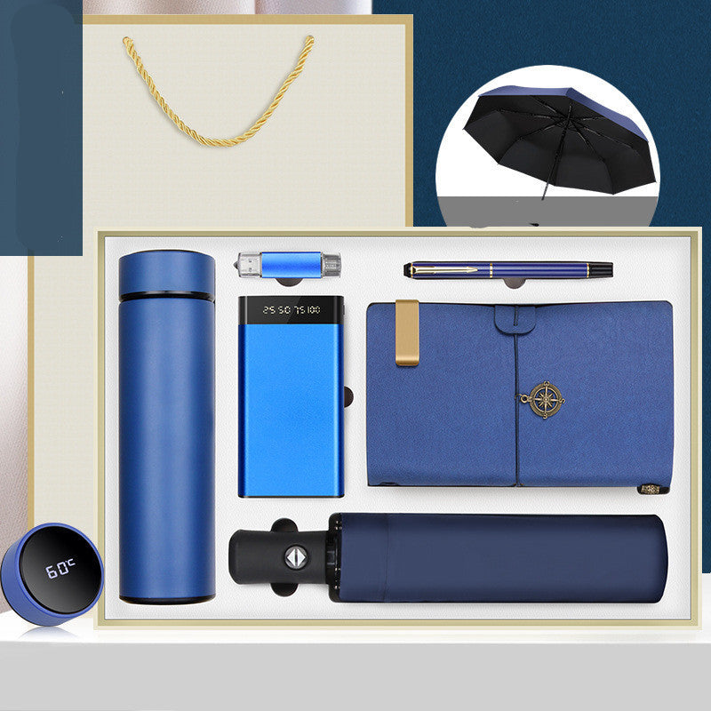 Executive Business Gift Set - Umbrella, Notebook & Thermos
