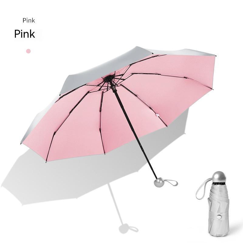 Ladies Titanium Silver Umbrella
