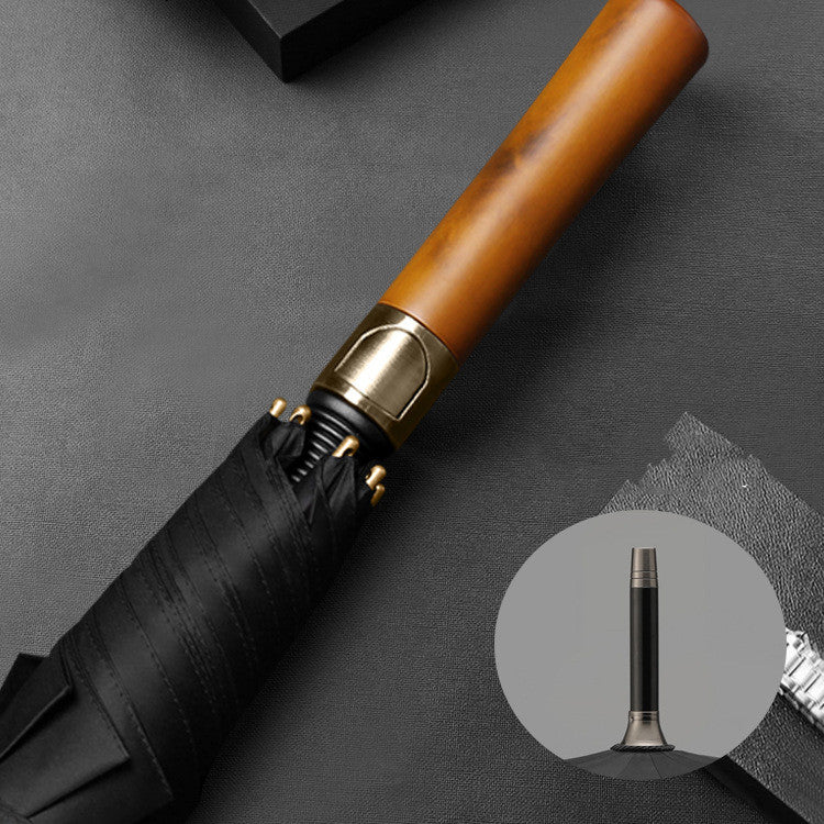 Long Handle Umbrella with Wooden Handle