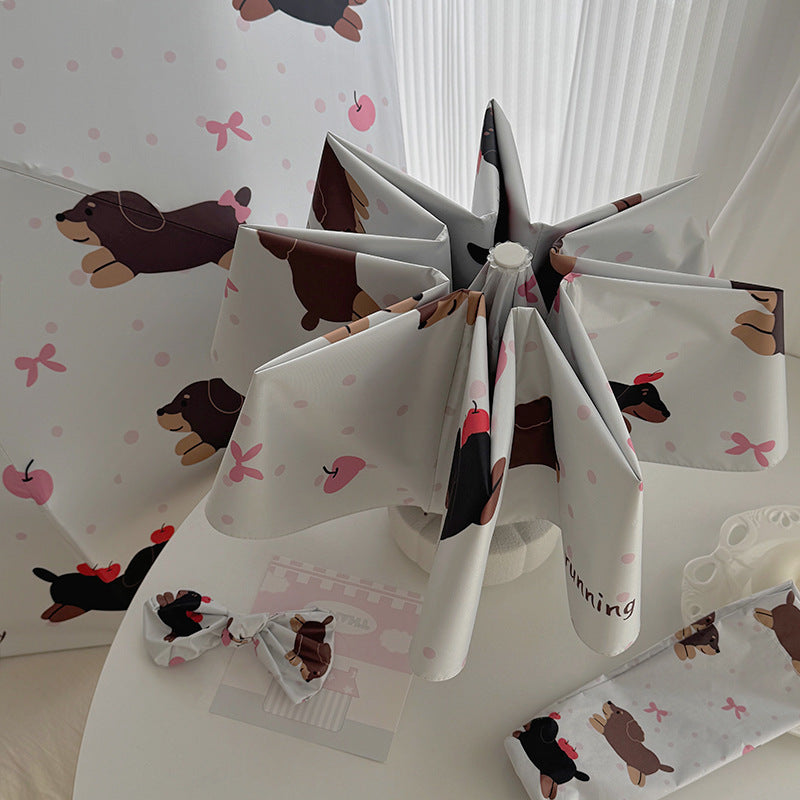 Cartoon Foldable And Portable Vinyl Umbrella