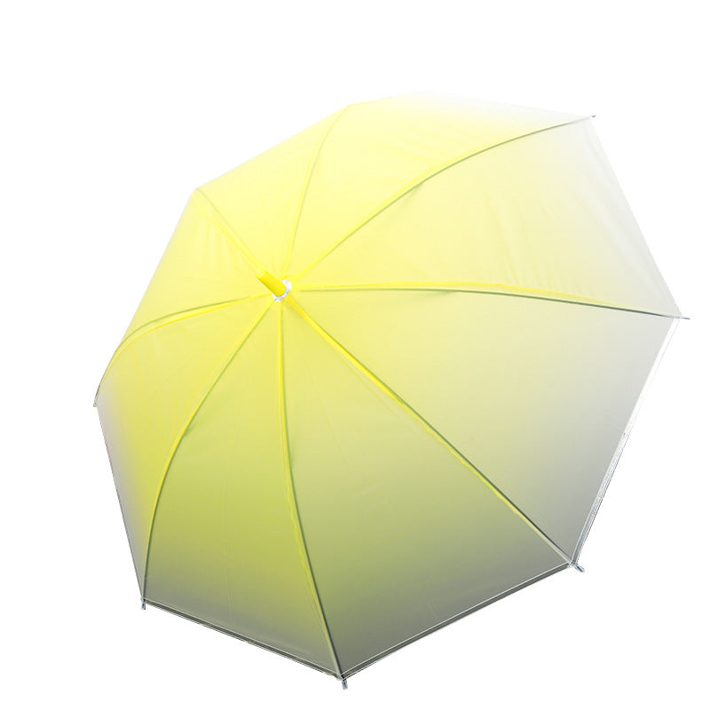 Plain Long Handle Transparent Umbrella