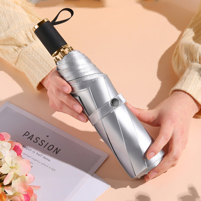 Double-layered Tri-fold Dual-use Umbrella