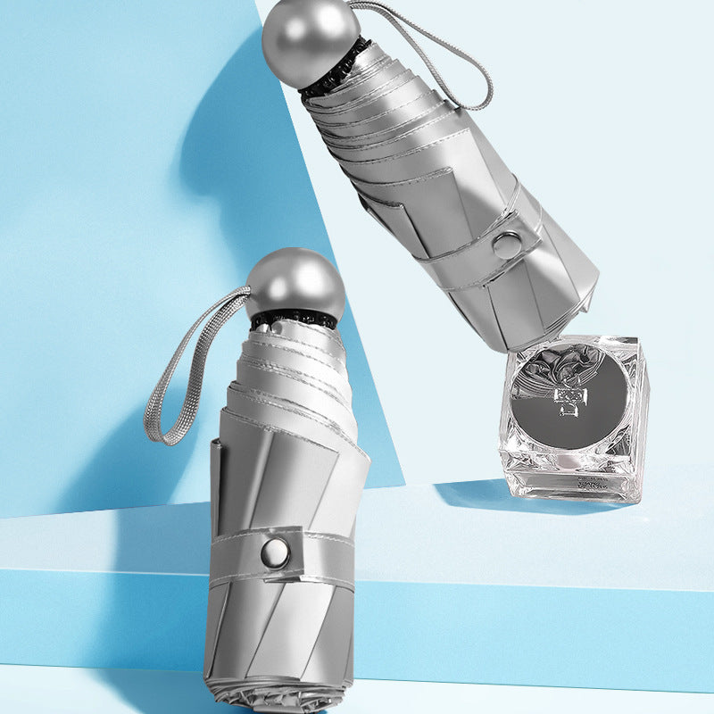 Ladies Titanium Silver Umbrella