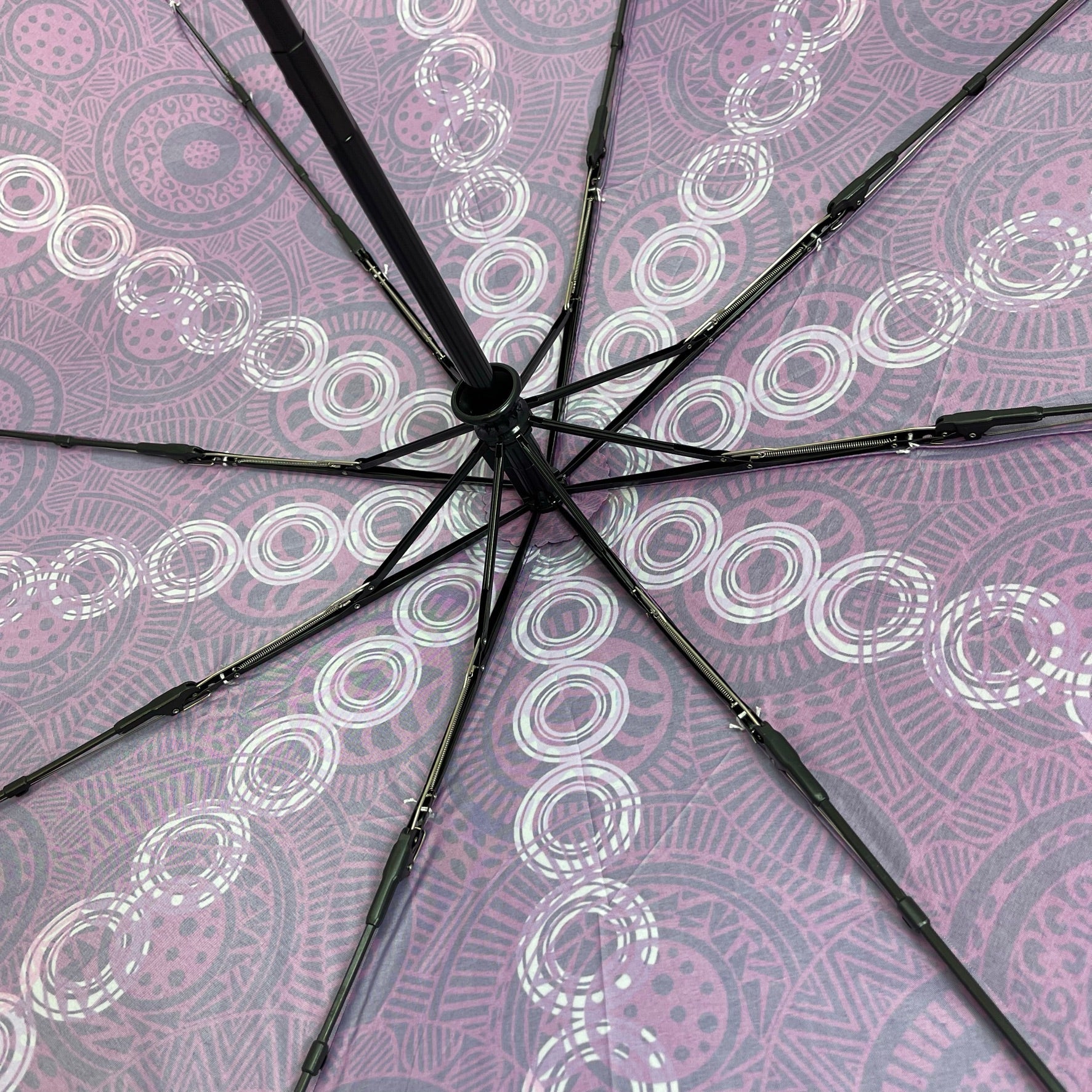 Annie Phillips Circles Folding Umbrella Purple