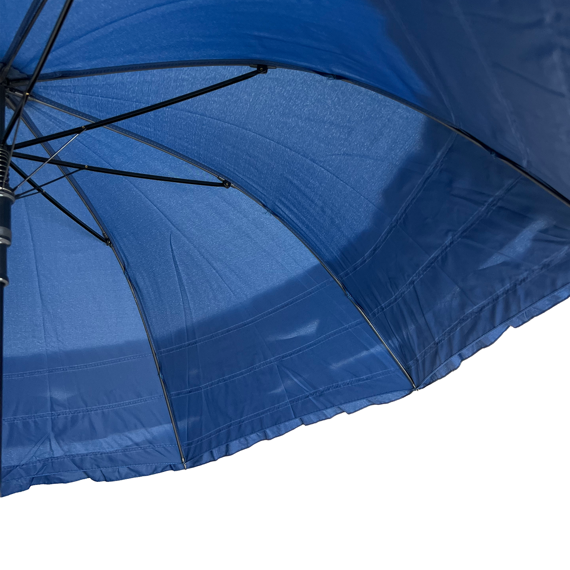 Boutique Triple Frill Stick Auto Umbrella Navy