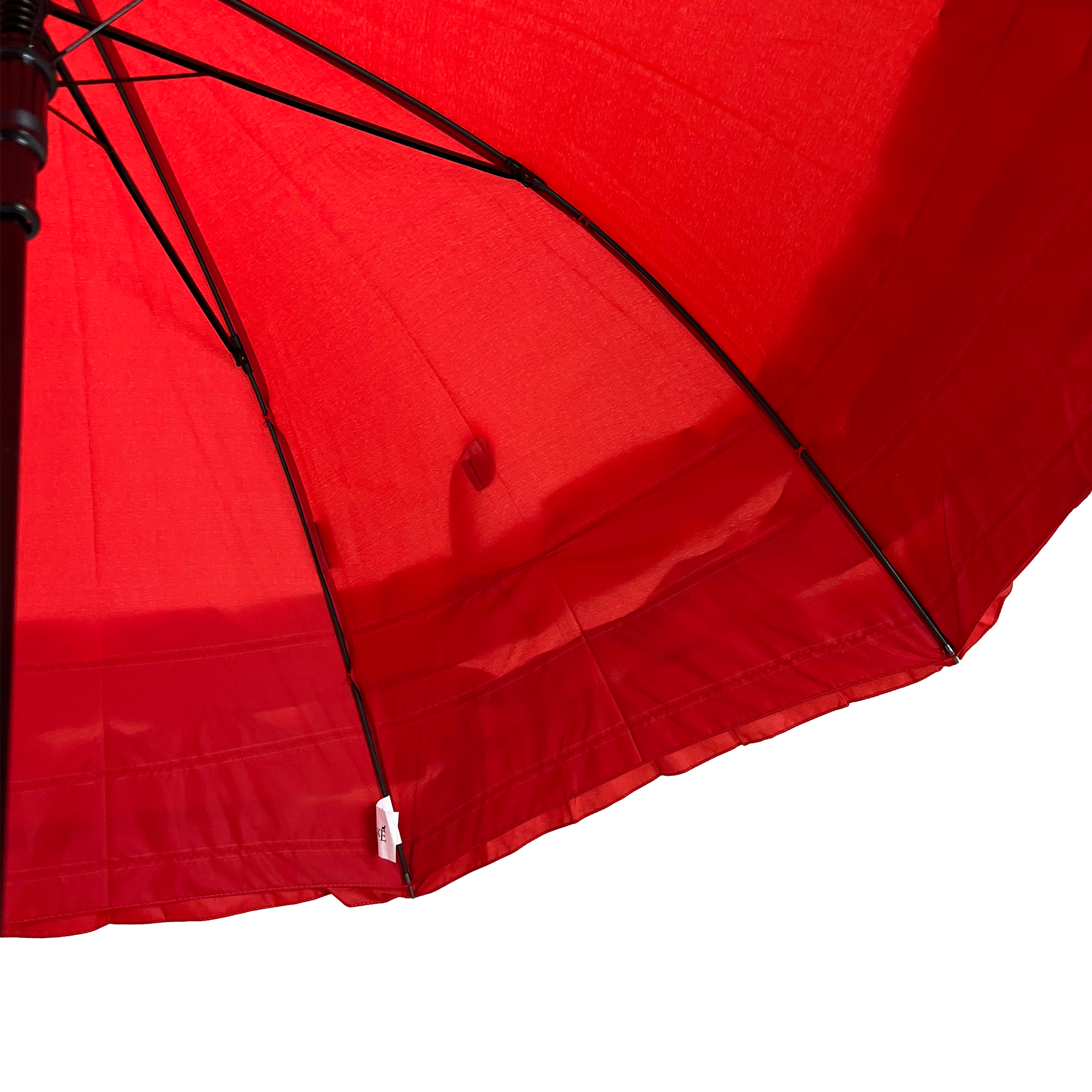 Boutique Triple Frill Stick Auto Umbrella RED