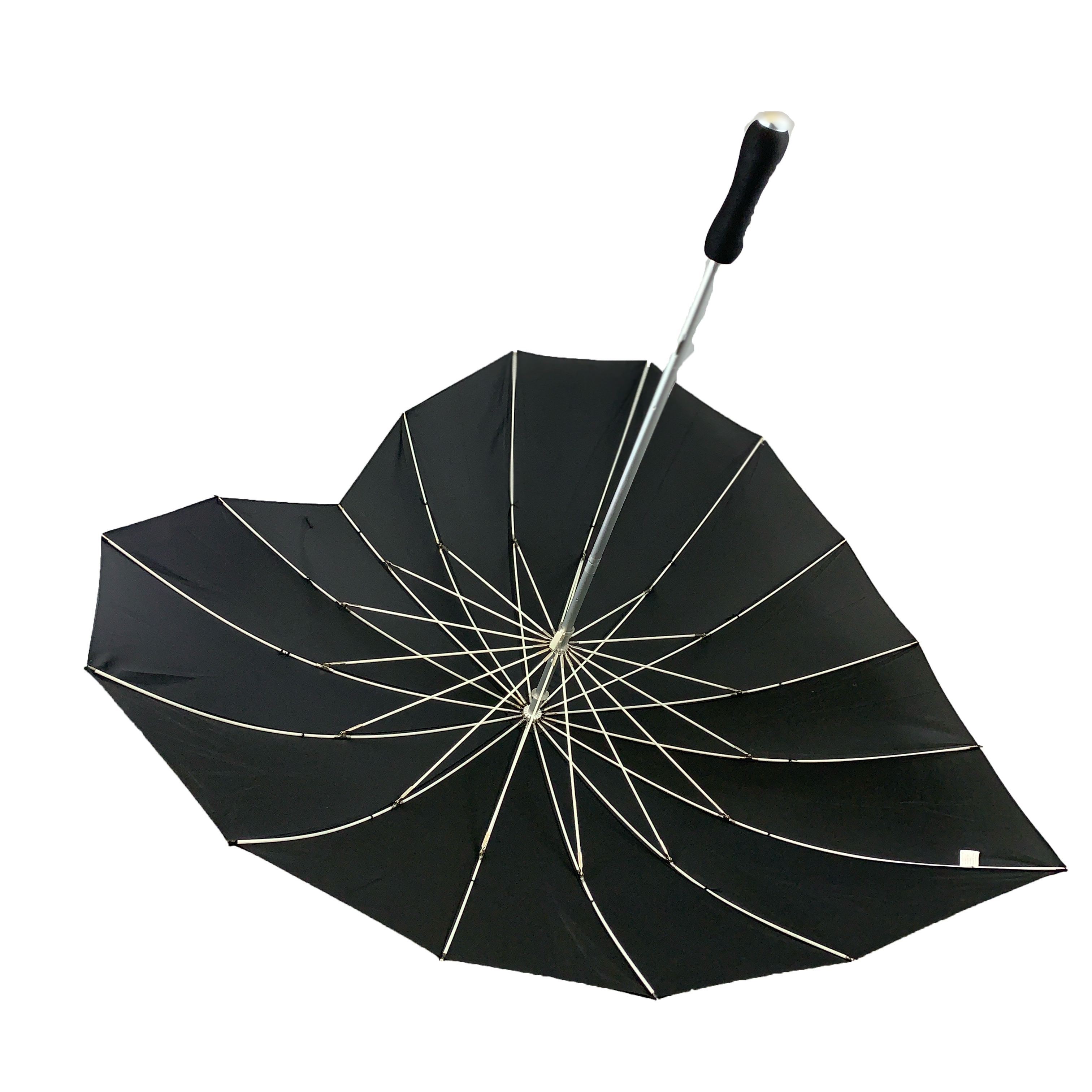 Boutique Heart Umbrella Black