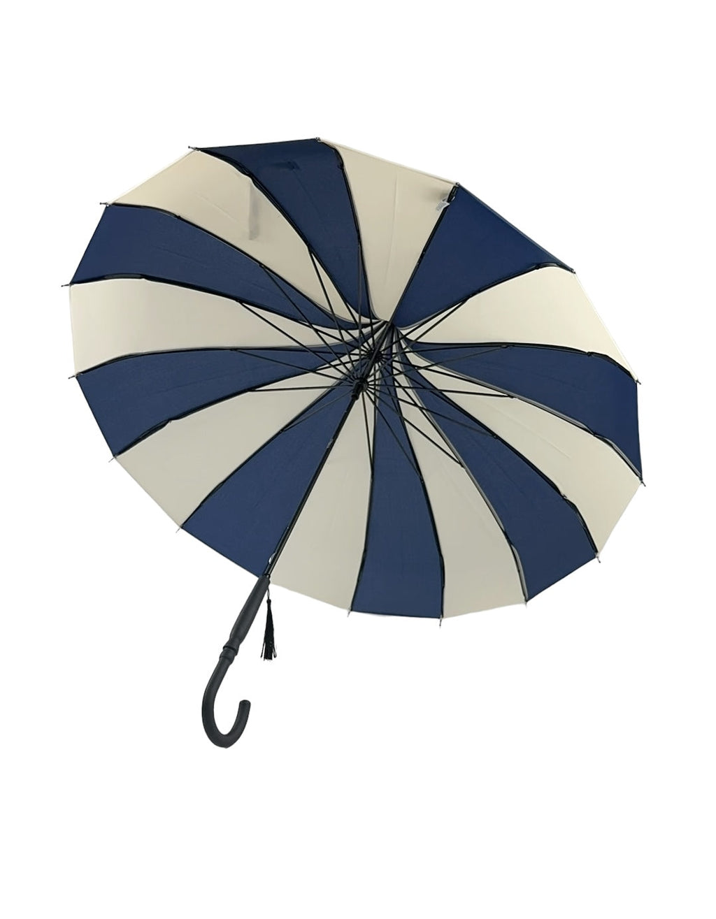 Boutique Classic Pagoda Umbrella in Navy and Cream
