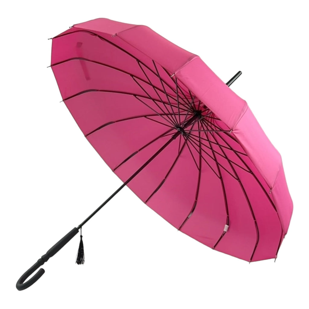 Boutique Classic Pagoda Umbrella in Rose Red