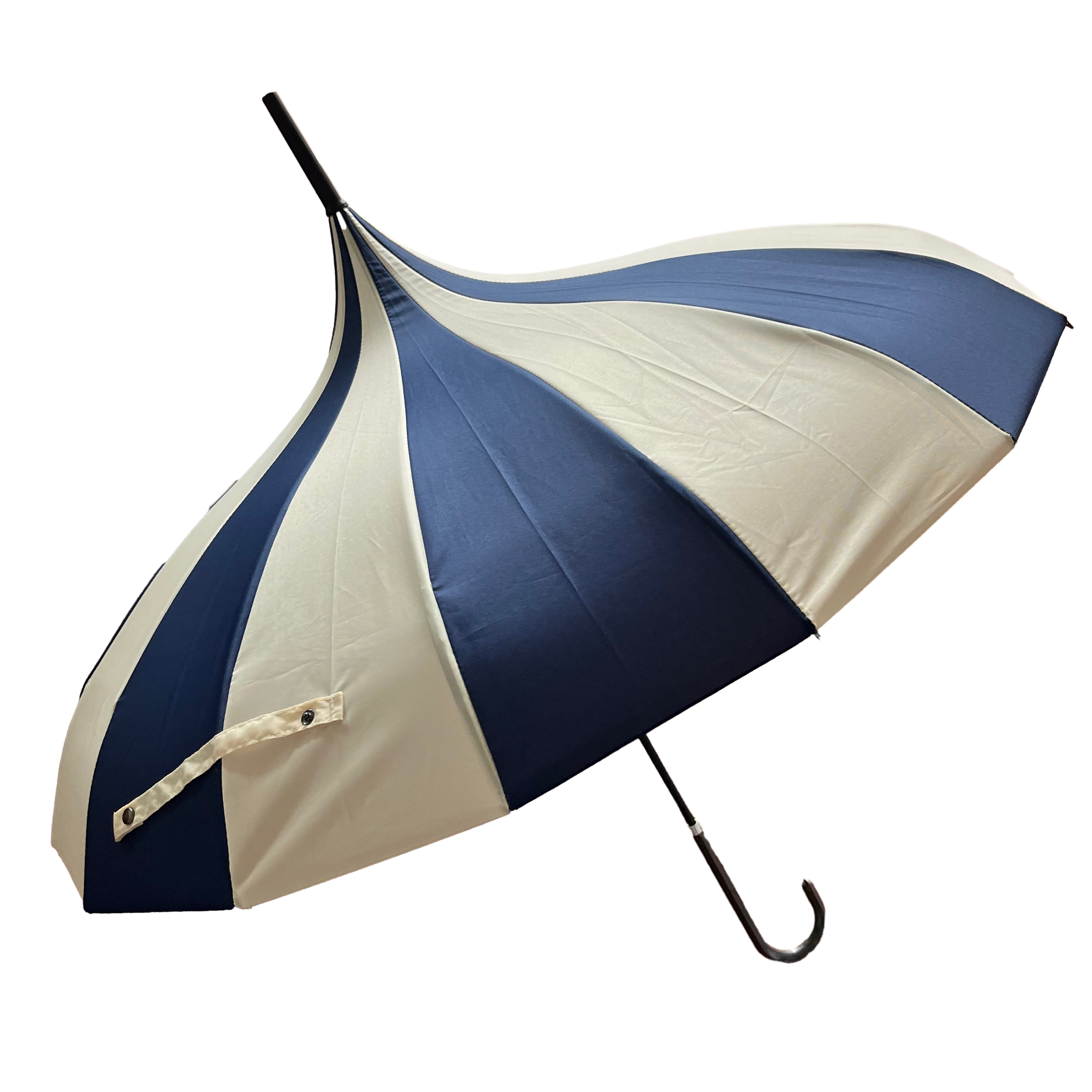 Boutique Classic Pagoda Umbrella in Navy and Cream