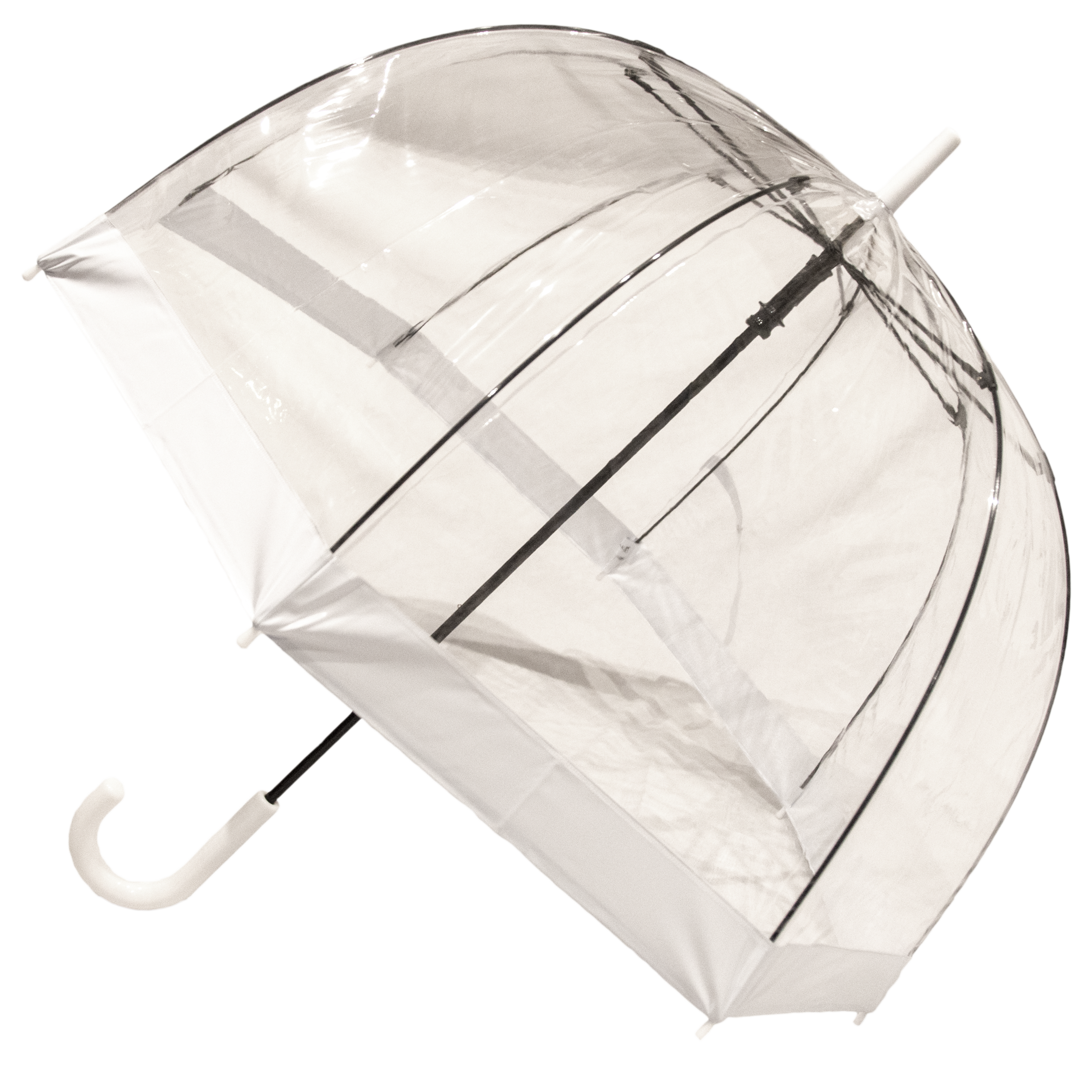 Everyday Clear Vinyl Dome Umbrella White