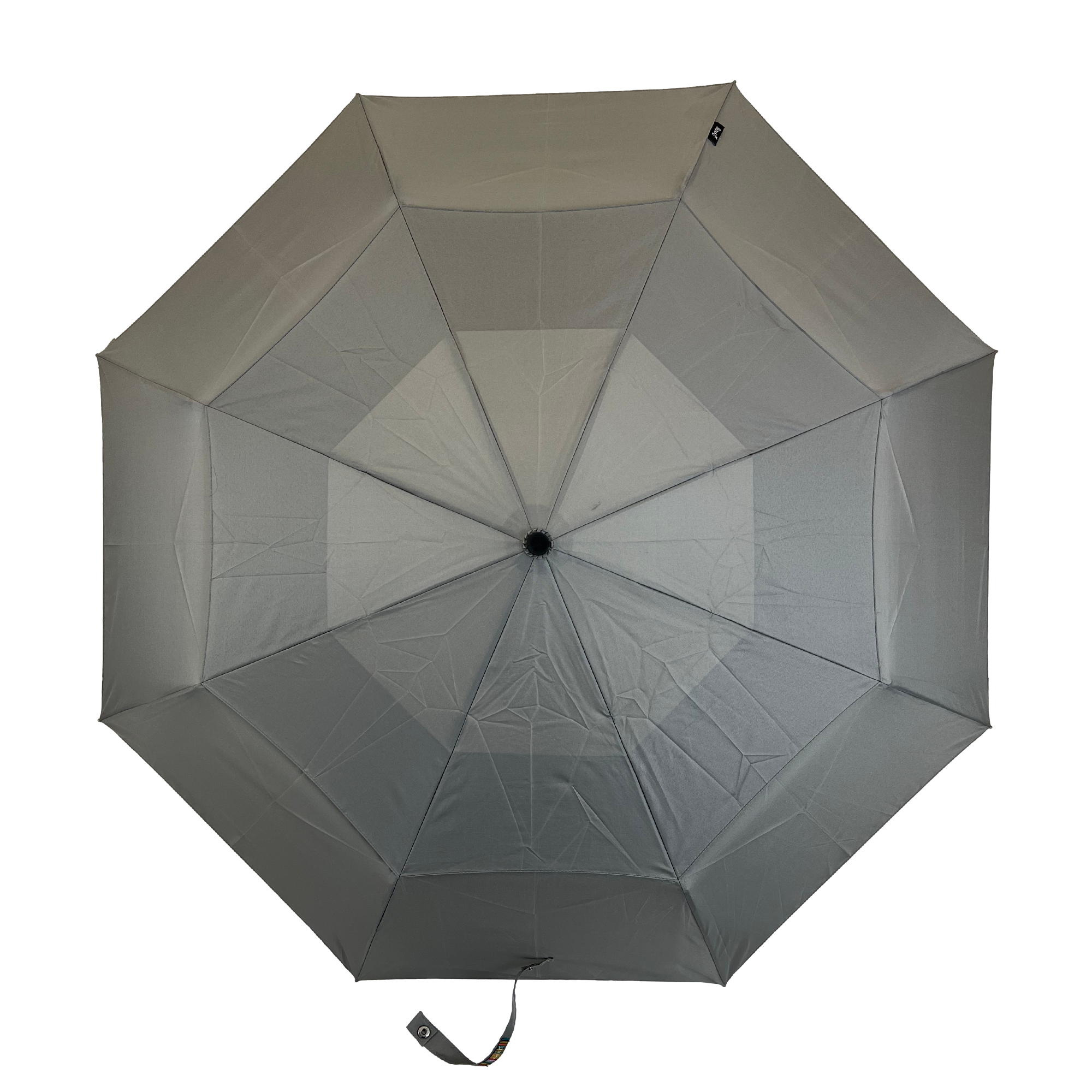 Gents Auto Compact Umbrella Grey (Wood effect/Matt ABS handle)