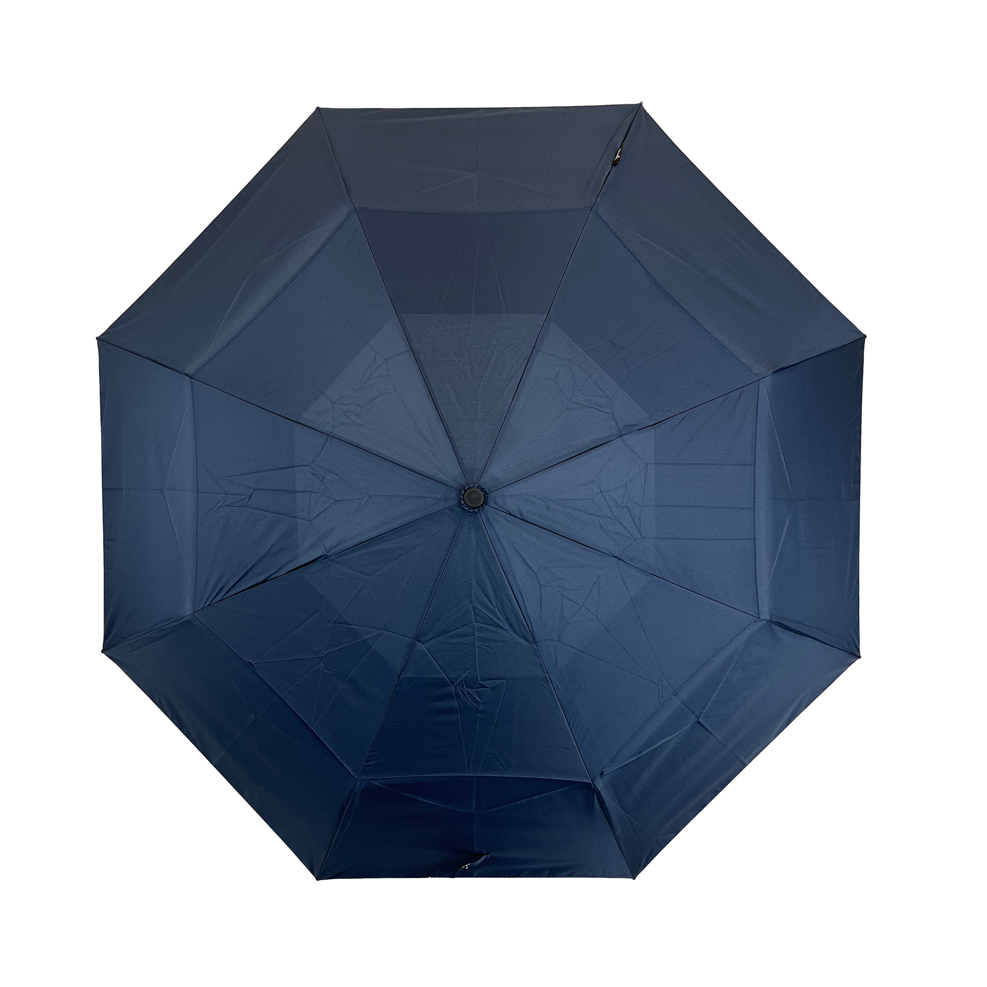 Gents Auto Compact Umbrella Navy with hook handle