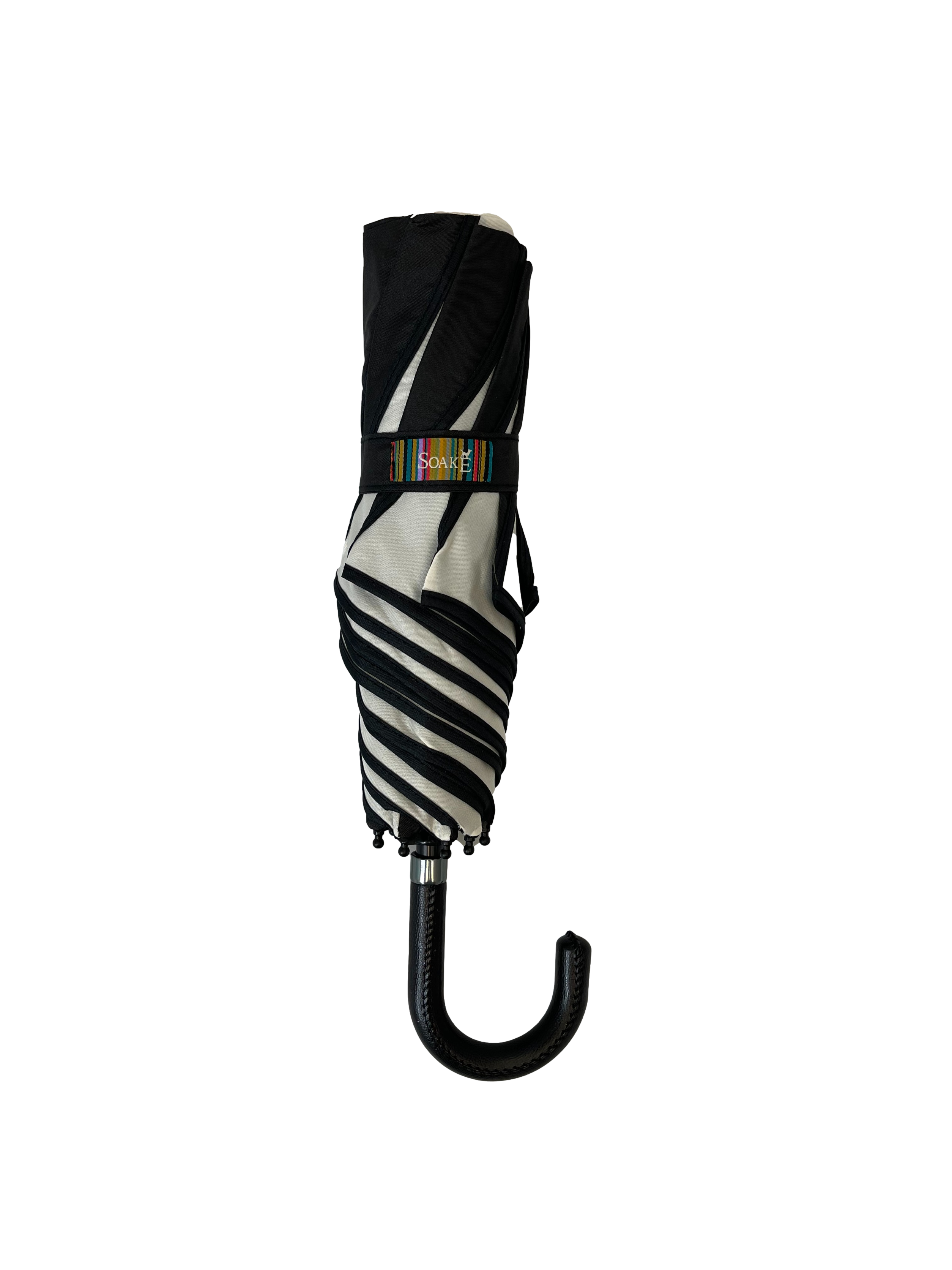 Everyday Swirl Folding Umbrella Black/Cream