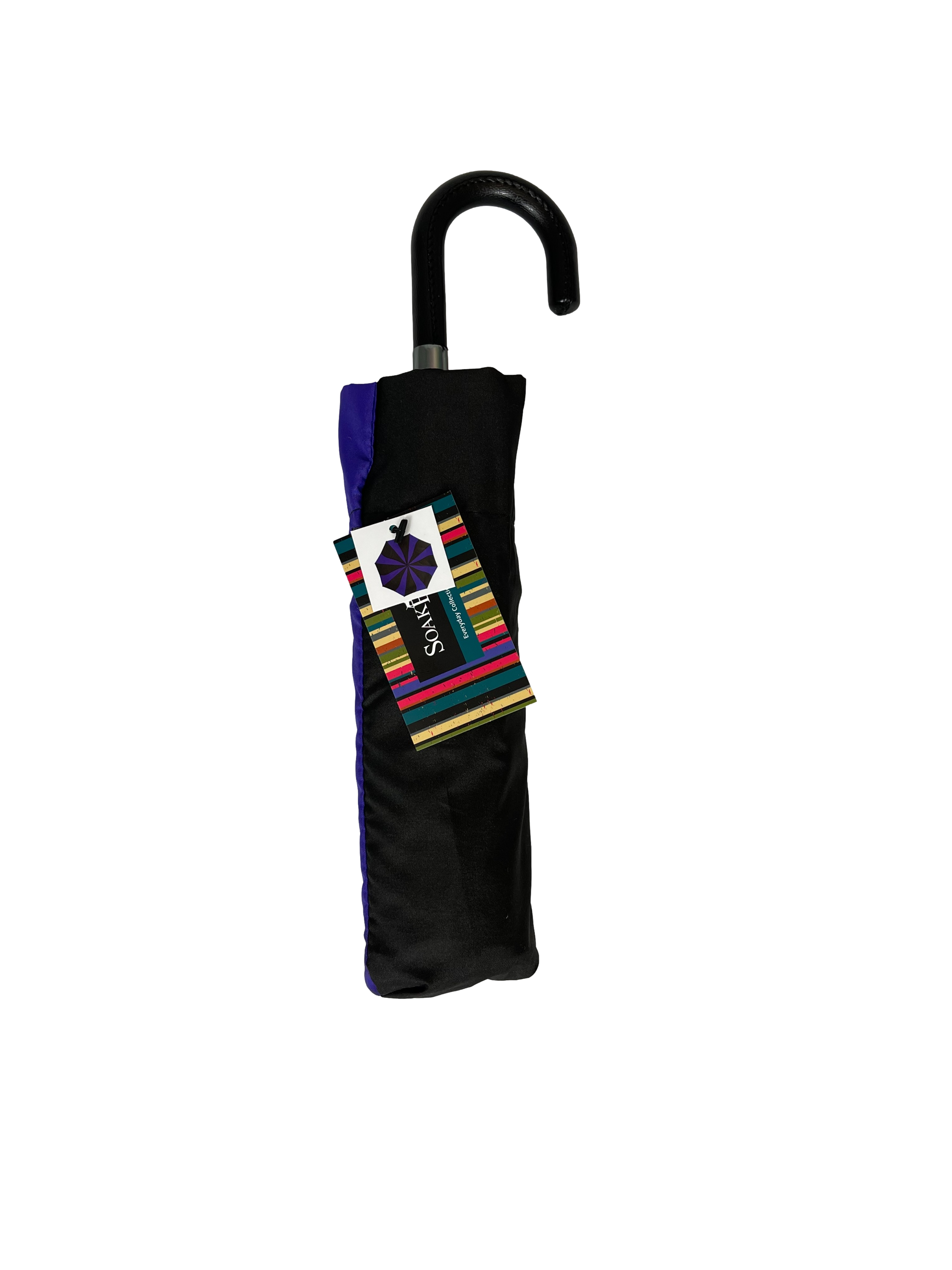 Everyday Swirl Folding Umbrella Purple/Black