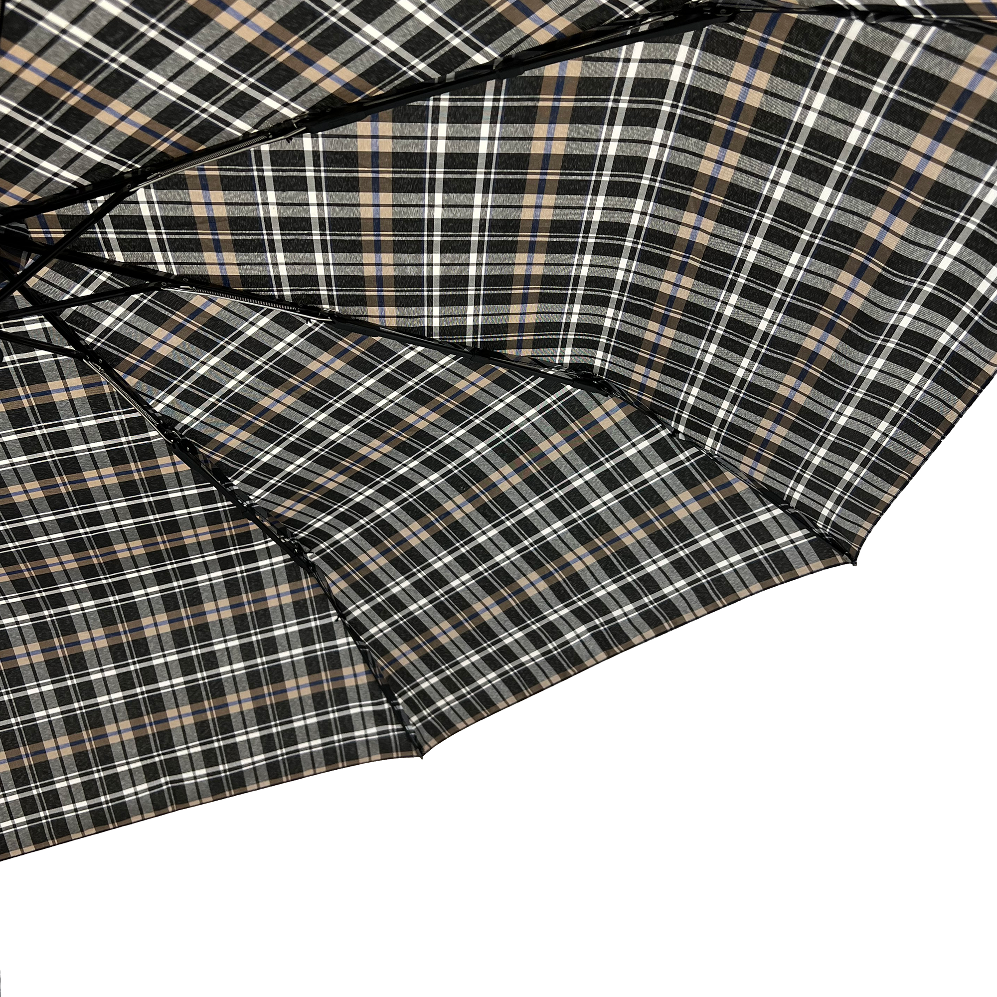 Everyday Tartan Folding Umbrella Black