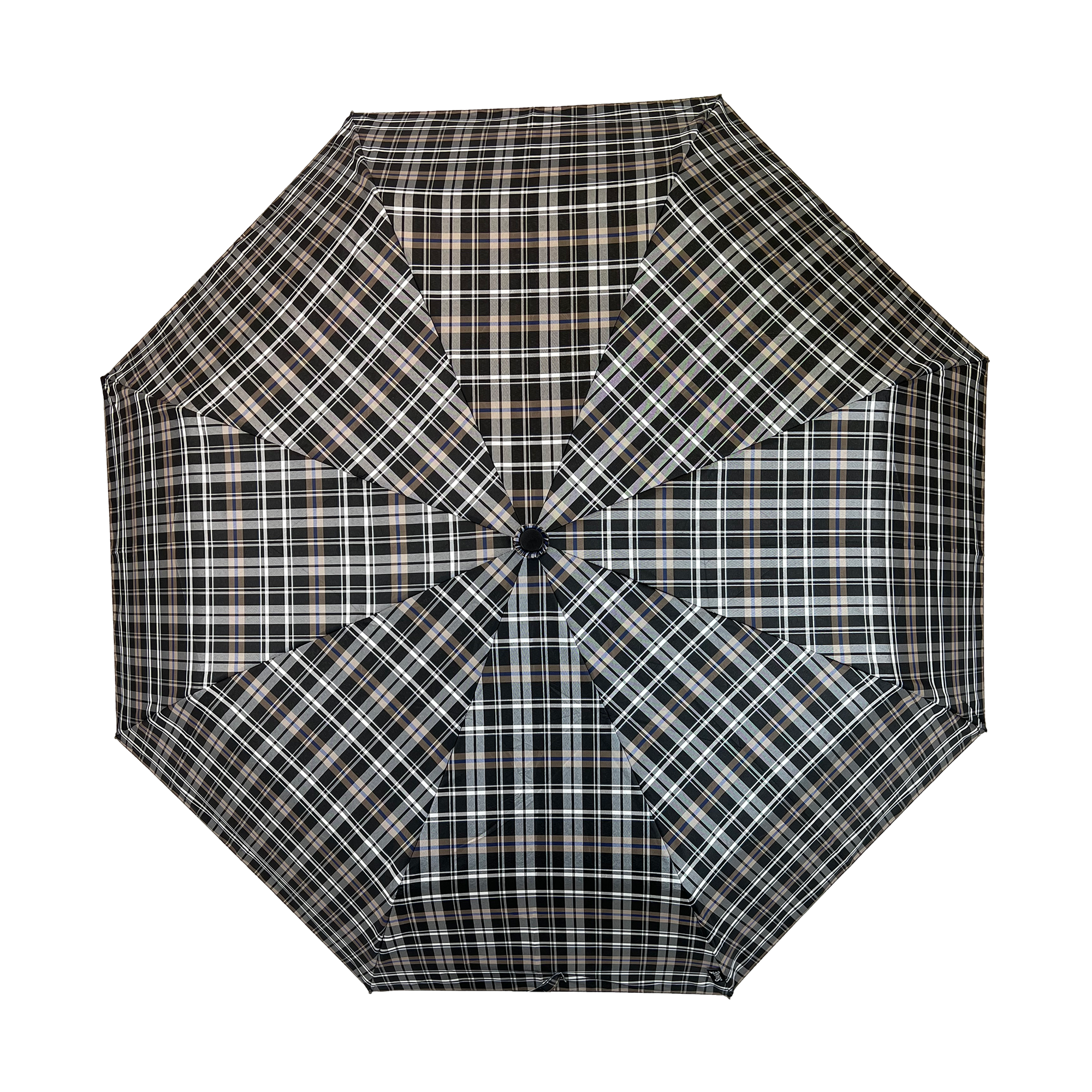 Everyday Tartan Folding Umbrella Black