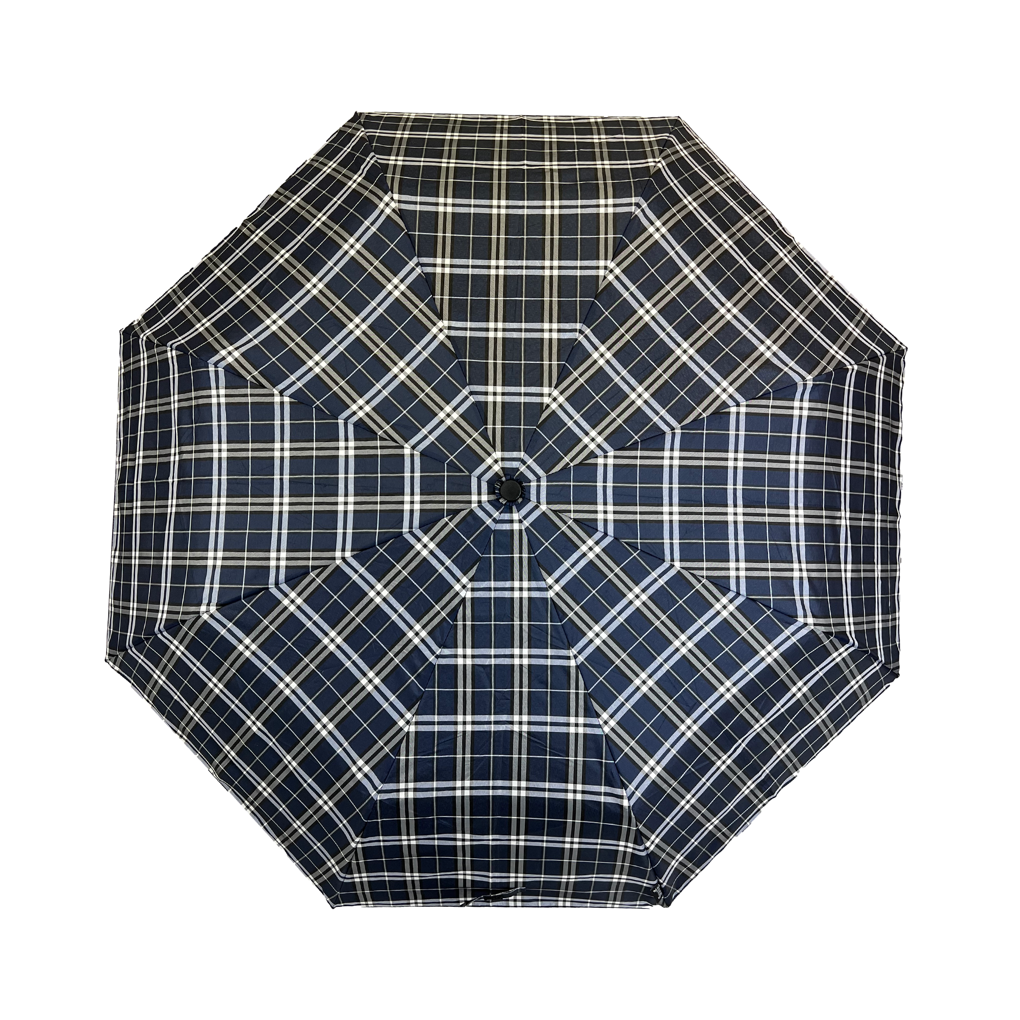 Everyday Tartan Folding Umbrella Blue