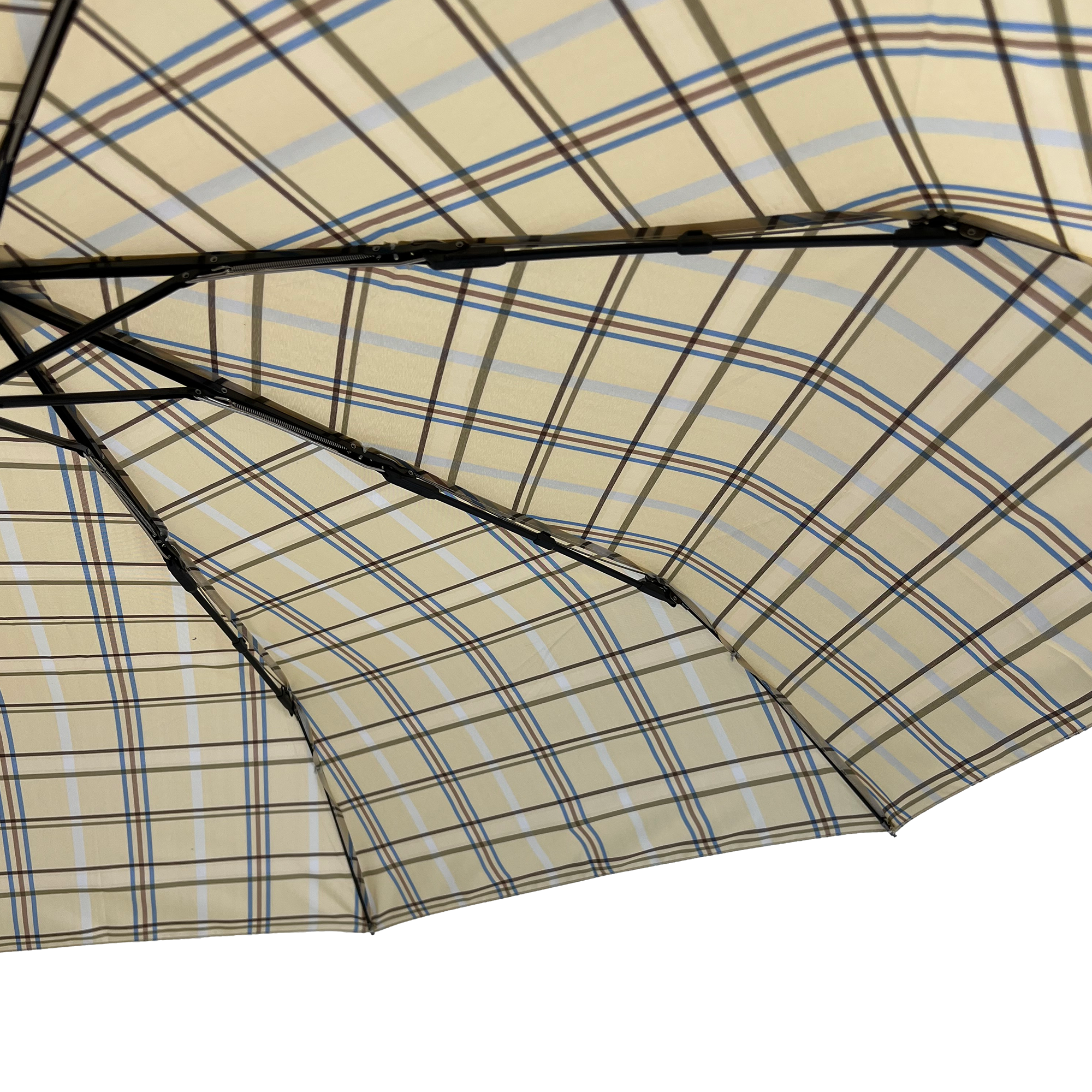 Everyday Tartan Folding Umbrella Cream