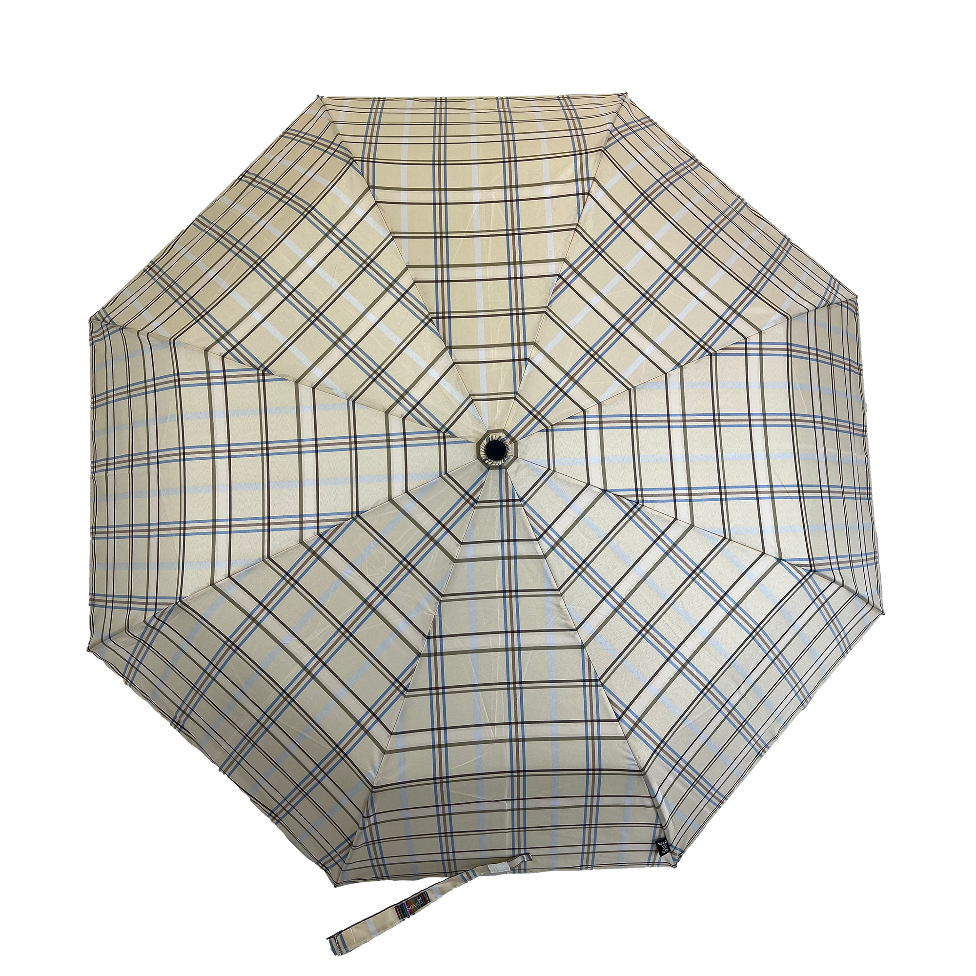 Everyday Tartan Folding Umbrella Cream