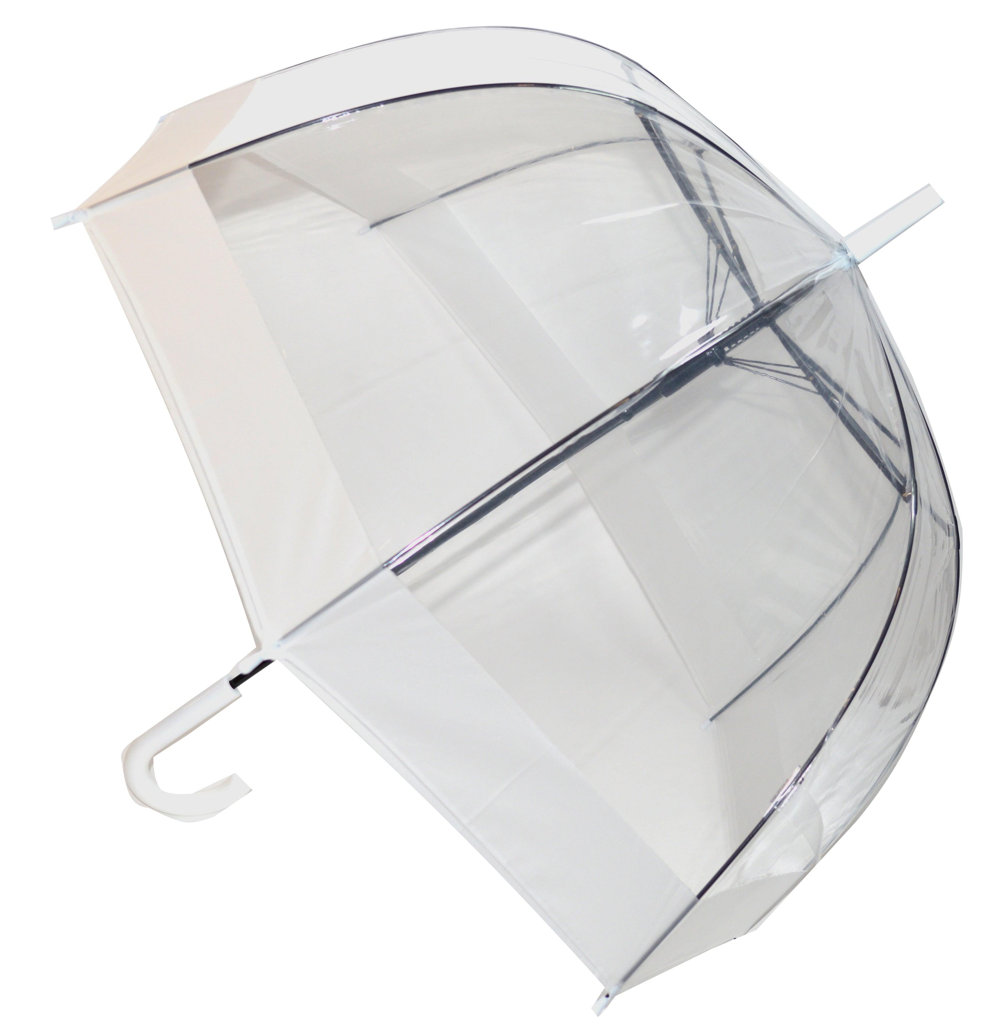 Everyday Auto Clear Dome Umbrella White  STICK