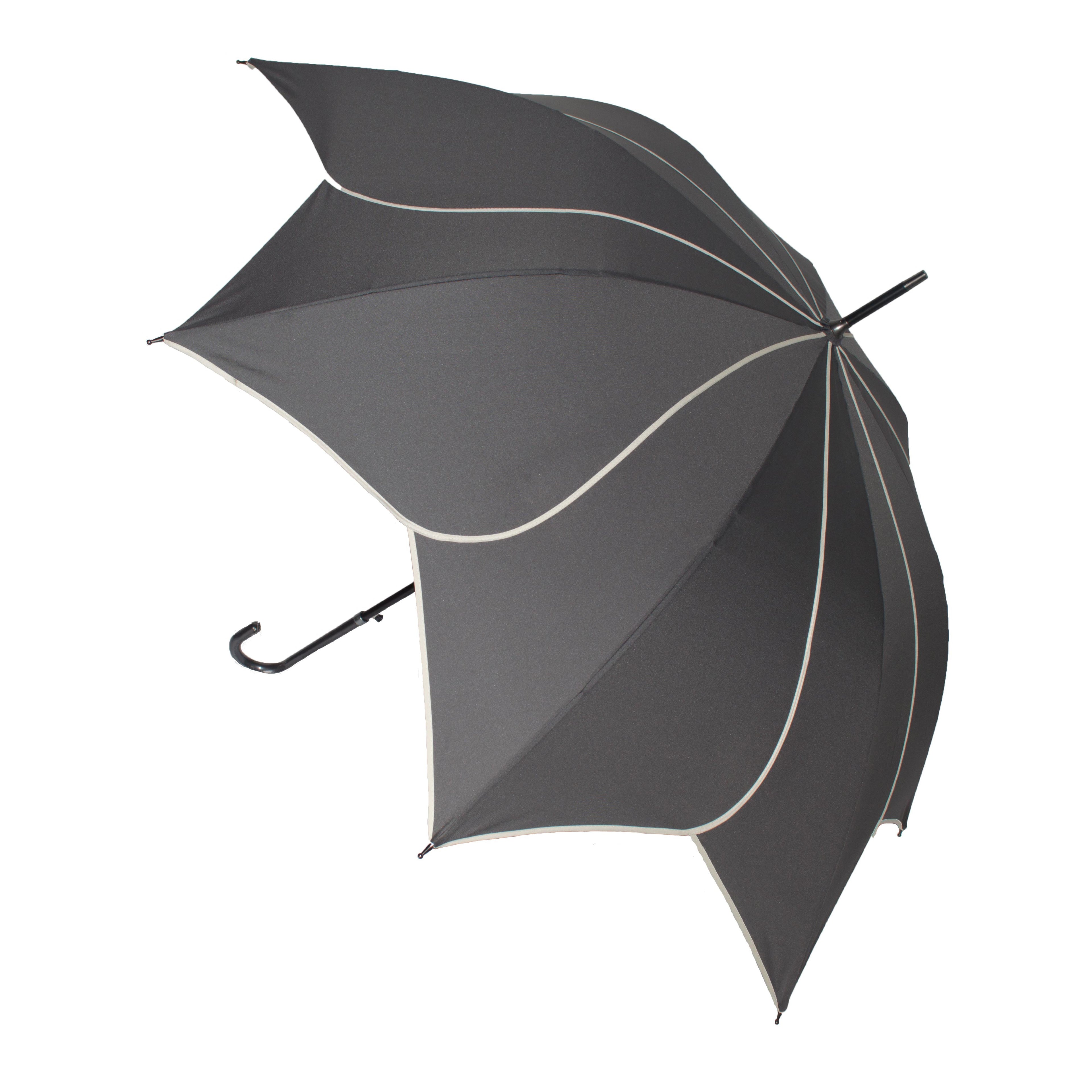 Everyday Swirl Stick Umbrella Charcoal