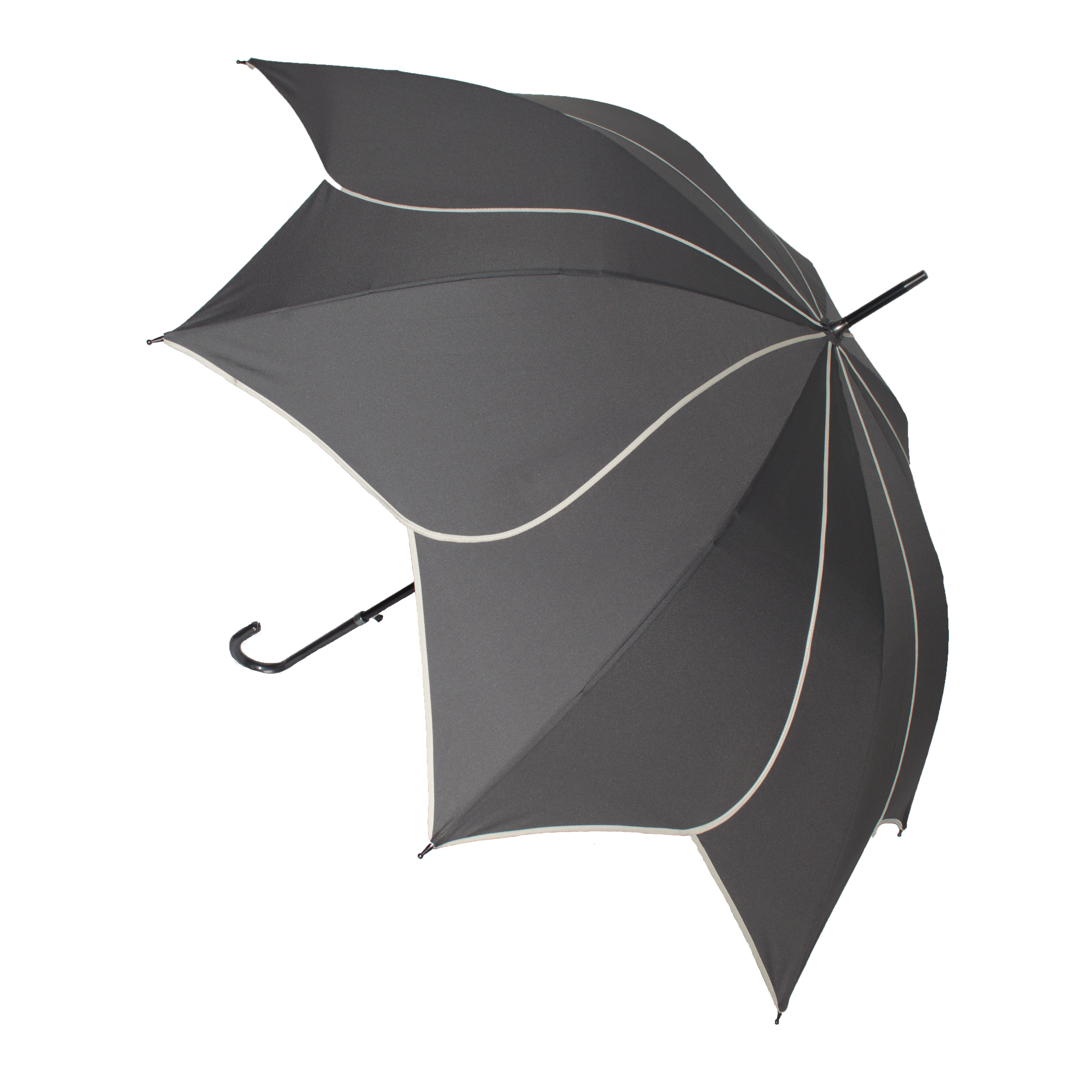 Everyday Swirl Stick Umbrella Charcoal