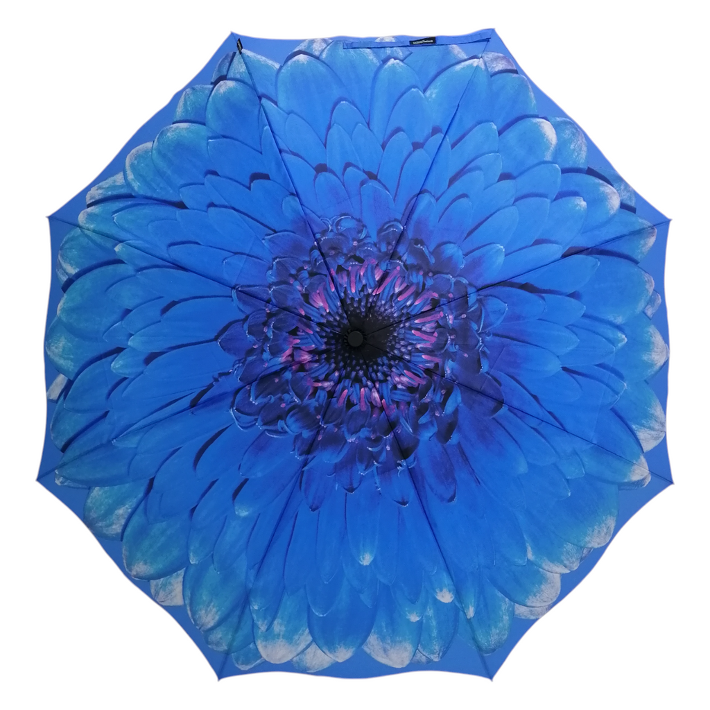StormKing Folding Floral Umbrella Blue Daisy