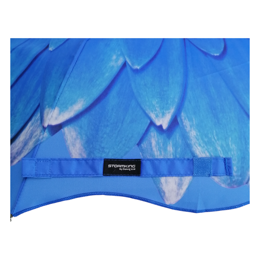 StormKing Folding Floral Umbrella Blue Daisy