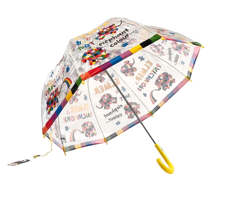 Elmer is Patchwork PVC Clear Dome Umbrella