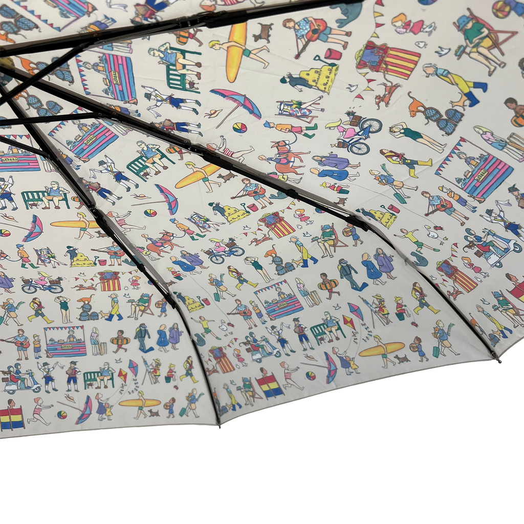 Laura Wall Seaside Shenaninigans Folding Umbrella