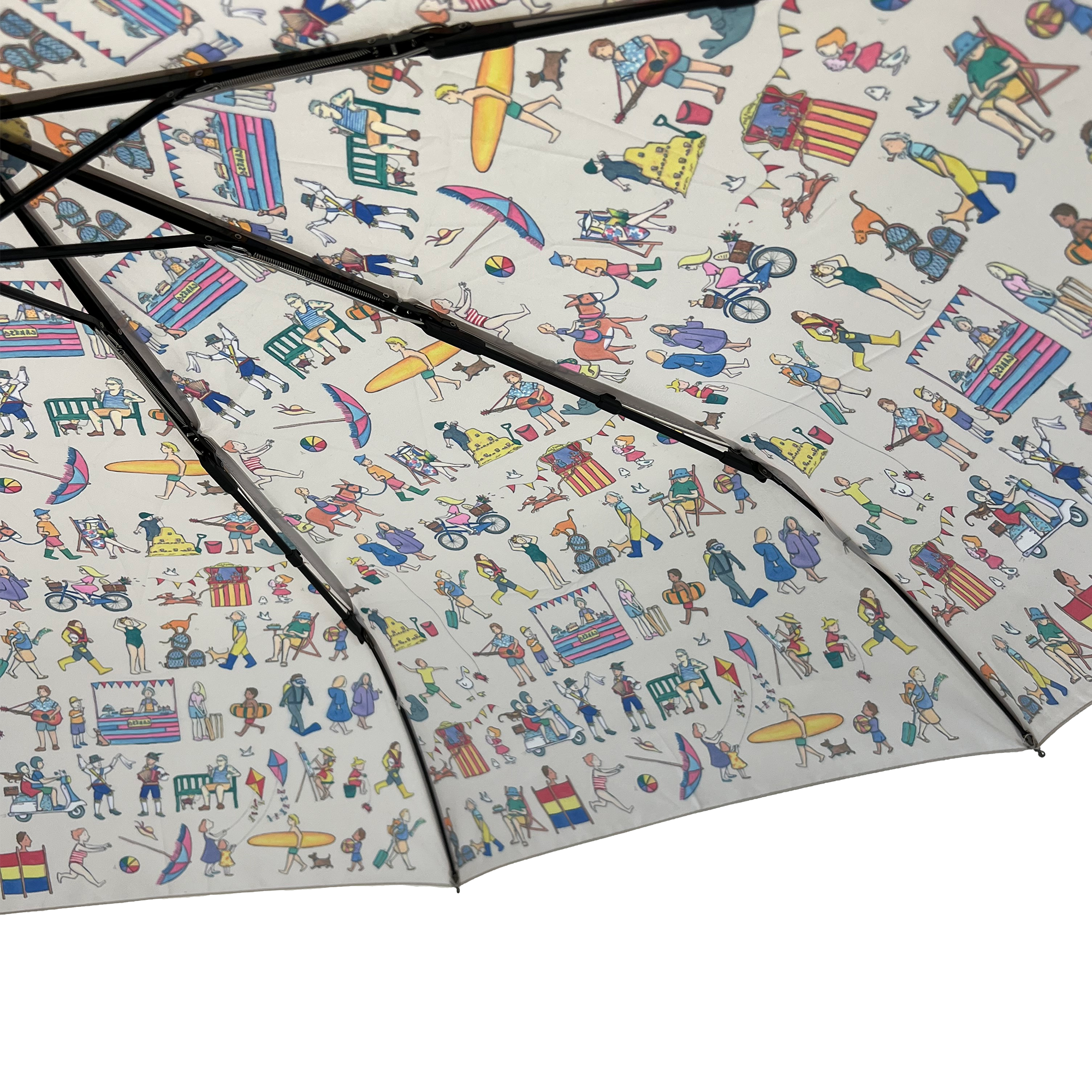 Laura Wall Seaside Shenaninigans Folding Umbrella