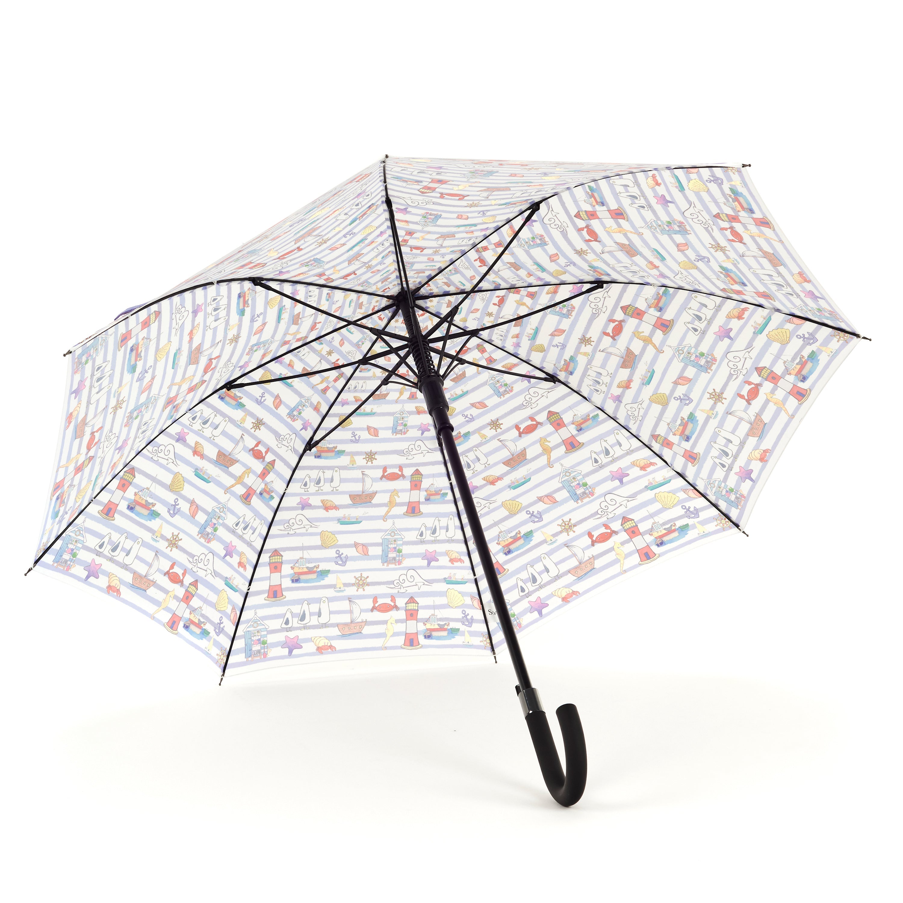 Laura Wall Stripes Design Stick Umbrella