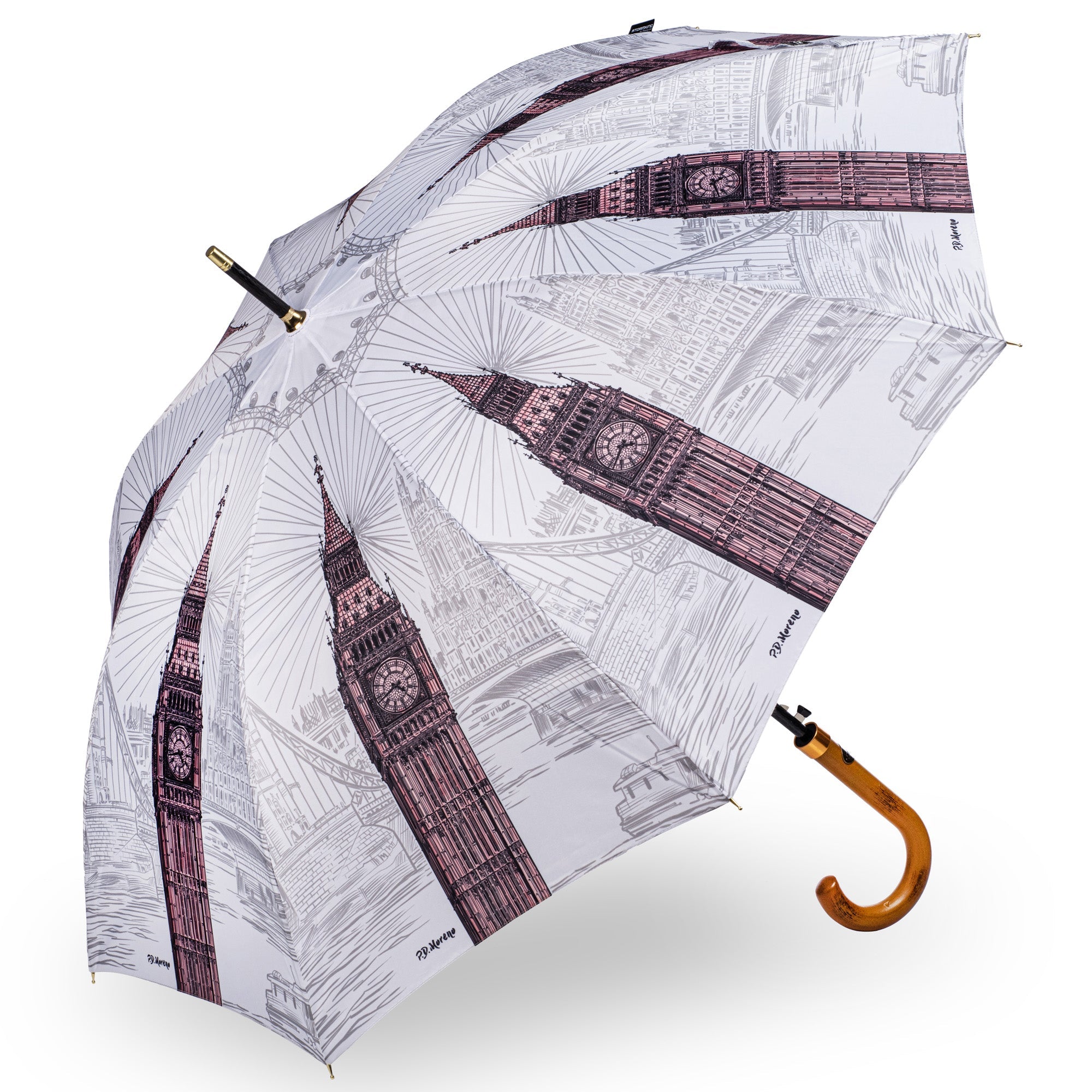 StormKing Classic City Collection London Black and White Umbrella by Soake