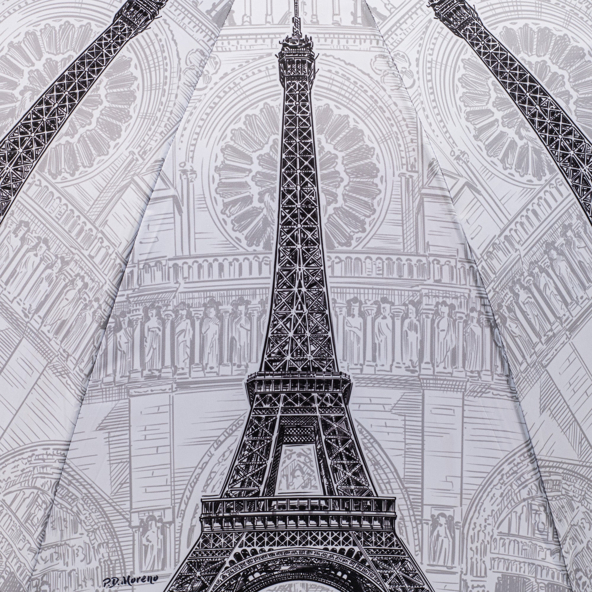 StormKing Classic City Collection Paris Black and White Umbrella by Soake