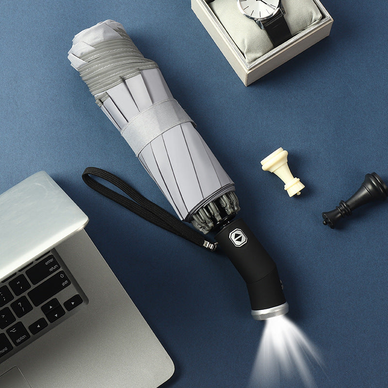 One-Touch Auto Open & Close Reversible Folding Umbrella