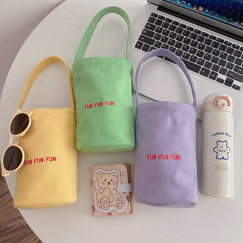Solid Color Canvas Umbrella Bag