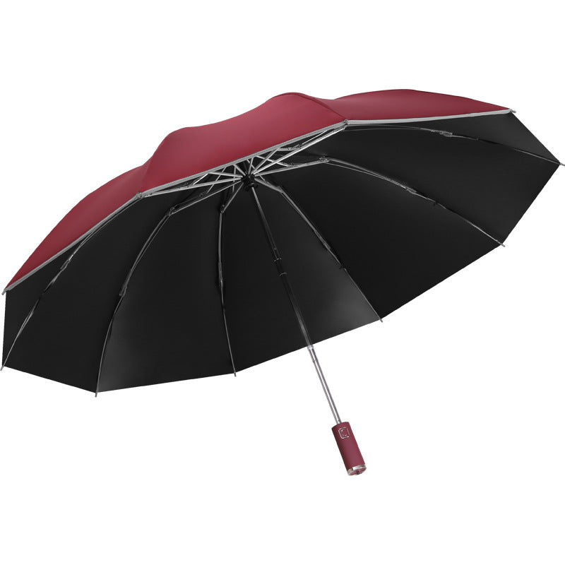 Vinyl Folding Umbrella with Reflective Strip