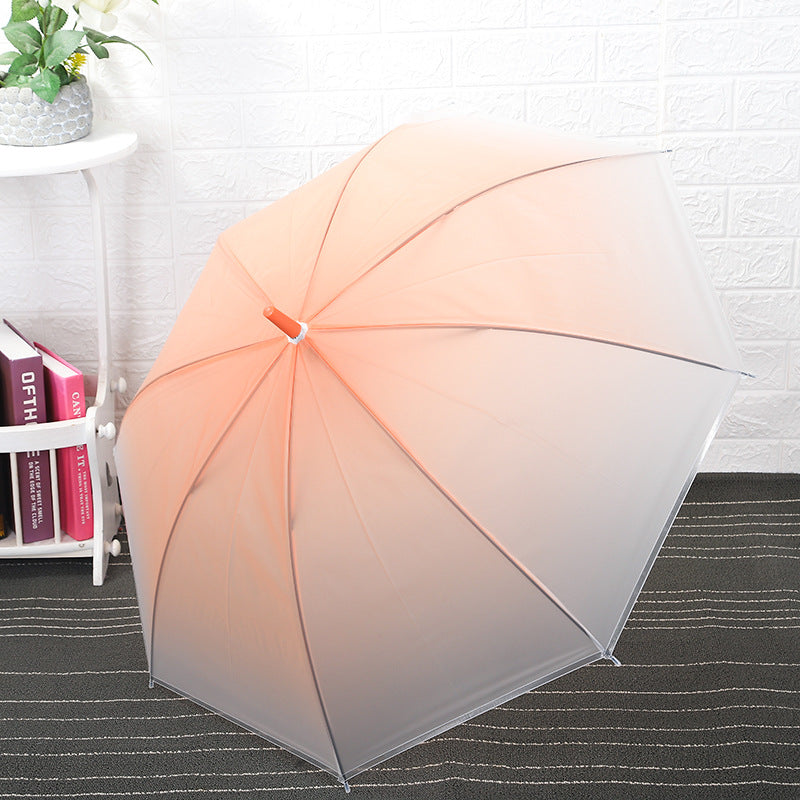 Plain Long Handle Transparent Umbrella